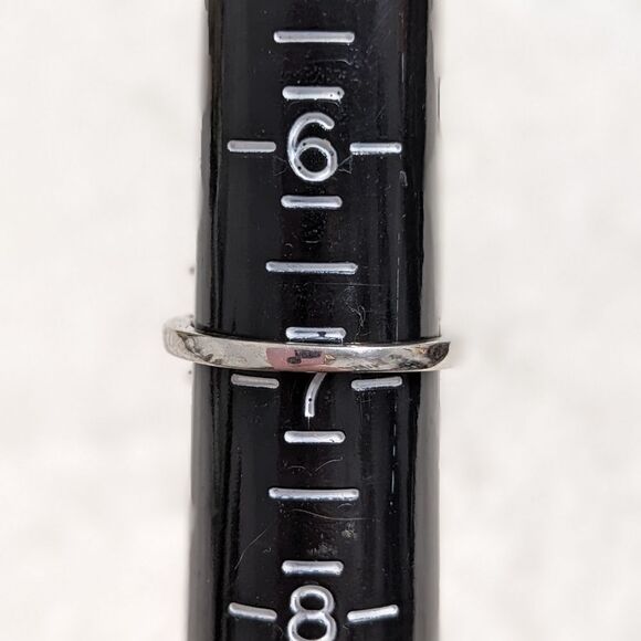 Vintage Pink & White Cubic Zirconia Ring  Rhodium Plated - Picture 9 of 13